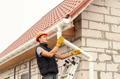 Pose et remplacement de gouttières à Wettolsheim